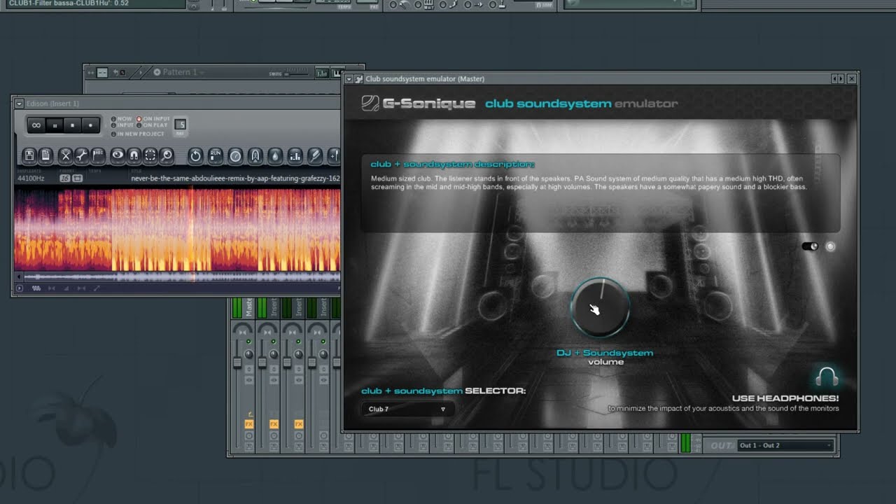 G-Sonique PAClub Soundsystem Emulator interface