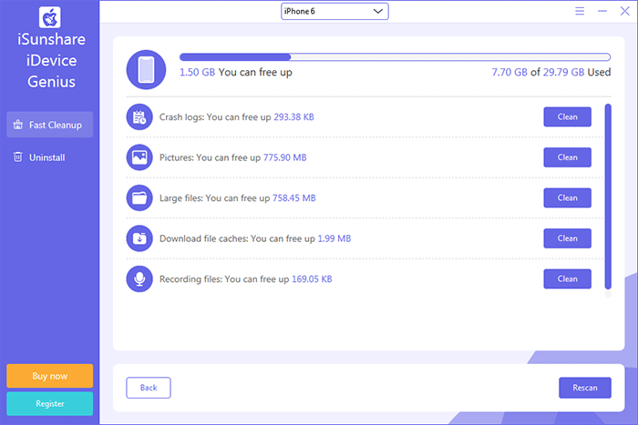 iSunshare iDevice Genius interface