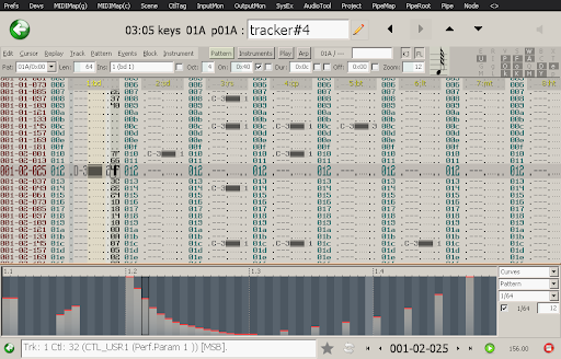 Midi Tracker software interface